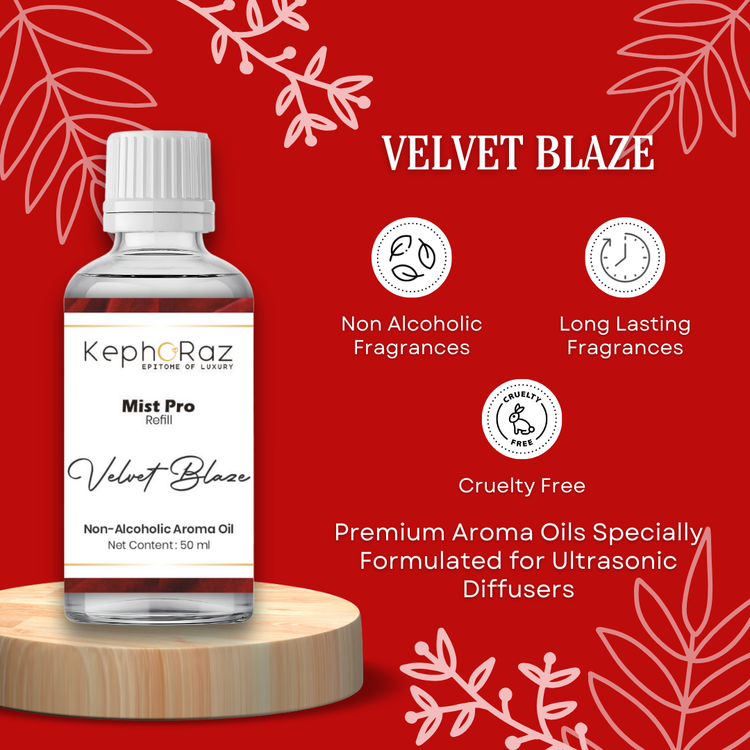 Kephoraz Mist Pro Refill - 50ml | Velvet Blaze | Premium Non-Alcoholic Fragrance Oil
