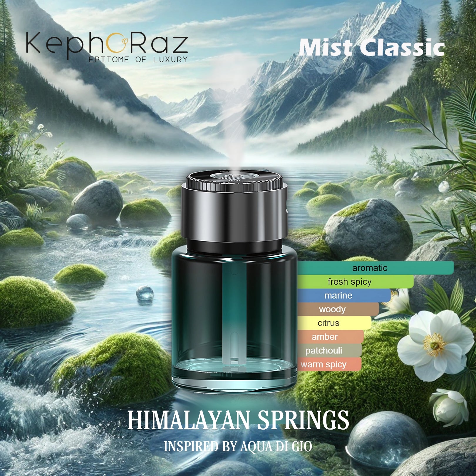 Kephoraz Mist Classic - Luxury Car Fragrance Diffuser