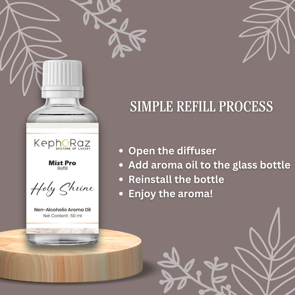 Kephoraz Mist Pro Refill - 50ml | Holy Shrine | Premium Non-Alcoholic Fragrance Oil
